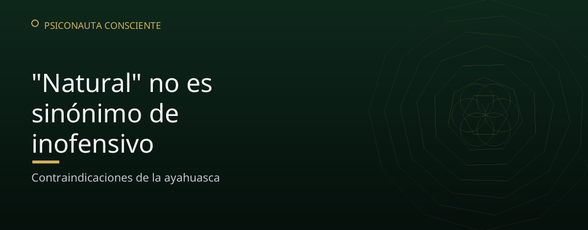 Ilustración: contraindicaciones de la ayahuasca